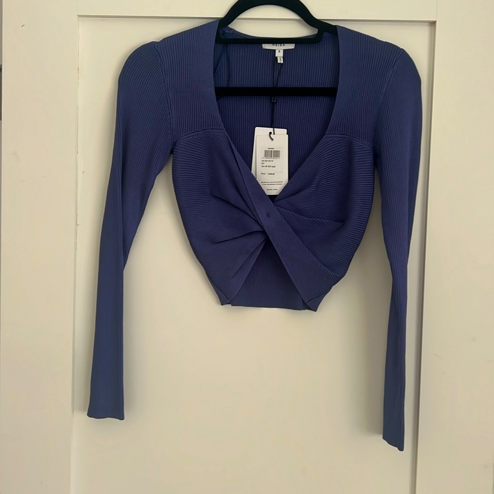 REISS knit crop top